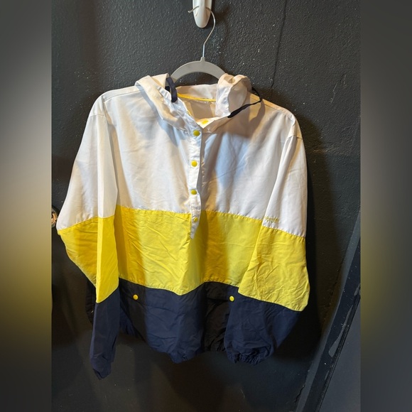 Women’s Columbia PFG Omni Shield Yellow and Navy Windbreaker - Picture 1 of 5